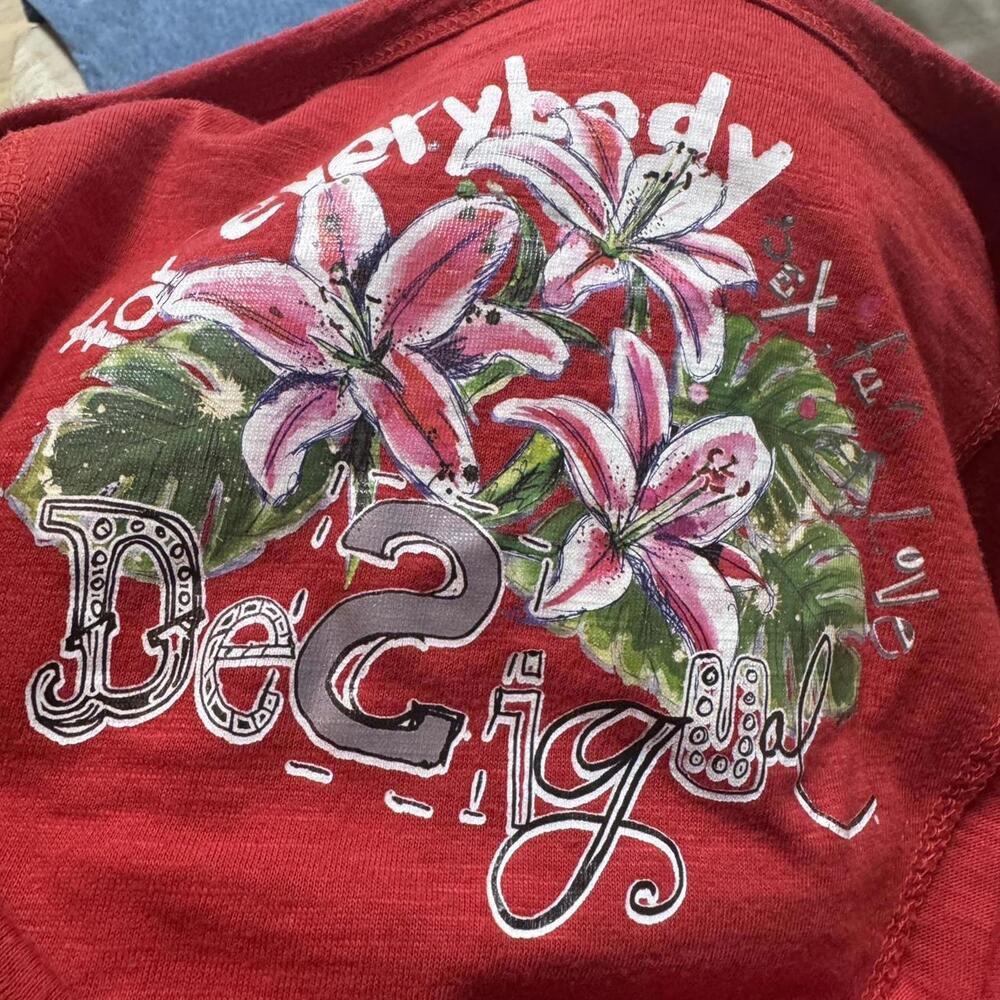 Desigual Patchwork Floral Pattern Long Sleeve Shi… - image 8